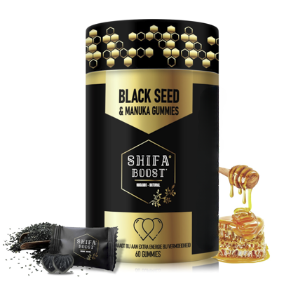 1. Zwarte Zaad & Manuka Honing Gummies