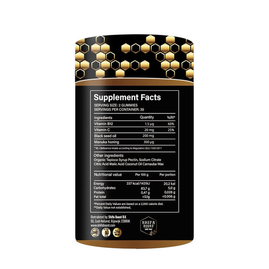 1. Zwarte Zaad & Manuka Honing Gummies
