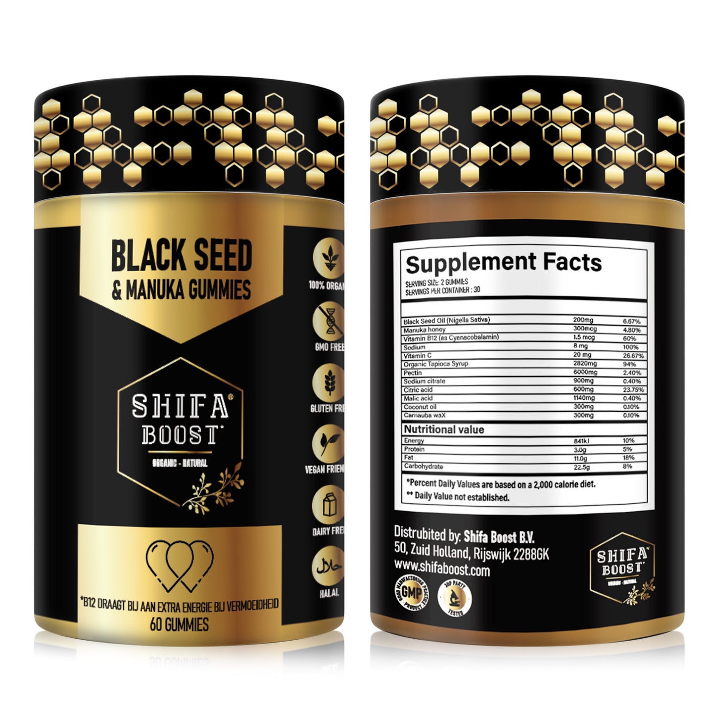 1. Zwarte Zaad & Manuka Honing Gummies